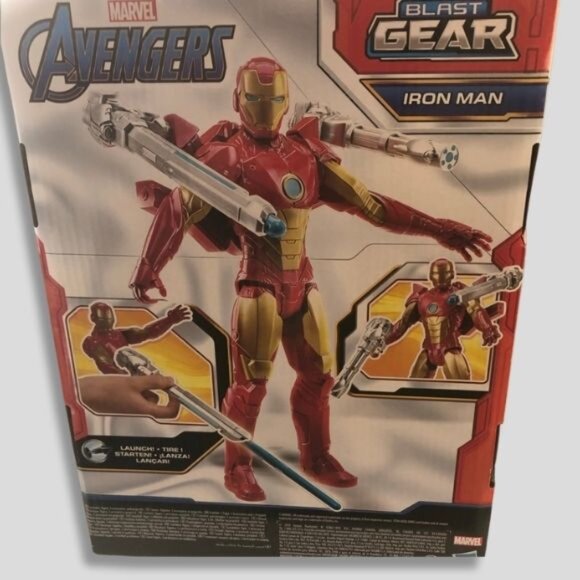 NIB Hasbro Marvel Avengers Titan Hero Iron Man Action Figure Blast Gear Red/Gold - Picture 4 of 13